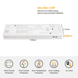 ILG-LED-PS12V24W - iLIVING 12V 24W Class 2 LED Power Supply, Ultra Slim Constant Voltage Under Cabinet Driver with 6 Output Ports, Centralized Control Signal Port & Quick Connectors, 100-240V AC to 12V DC, UL Listed