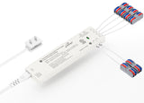 ILG-LED-PS12V24W - iLIVING 12V 24W Class 2 LED Power Supply, Ultra Slim Constant Voltage Under Cabinet Driver with 6 Output Ports, Centralized Control Signal Port & Quick Connectors, 100-240V AC to 12V DC, UL Listed
