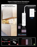 ILG-LED-PS12V24W - iLIVING 12V 24W Class 2 LED Power Supply, Ultra Slim Constant Voltage Under Cabinet Driver with 6 Output Ports, Centralized Control Signal Port & Quick Connectors, 100-240V AC to 12V DC, UL Listed