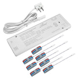 ILG-LED-PS24V60W - iLIVING 24V 60W Class 2 LED Power Supply, Ultra Slim Constant Voltage Under Cabinet Driver with 7 Ports, Independent Output, Centralized Control Signal Port & Quick Connectors, 100-240V AC to 24V DC