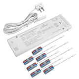 ILG-LED-PS24V96W - iLIVING 24V 96W Class 2 LED Power Supply, Ultra Slim Constant Voltage Under Cabinet Driver with 7 Ports, Independent Output, Centralized Control Signal Port & Quick Connectors, 100-240V AC to 24V DC