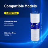 iLiving ILG8CF150A Premium Pool & Spa Filter Cartridge - Industrial-Strength Replacement for Pentair CC150/CCRP150, Unicel C-9415, Filbur FC-0687, Pleatco PAP150 | Fits Major Brands