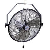 ILG8E18P - iLIVING 18 Inch Wall Mount Fan, 4550 CFM High Velocity Metal Fan with 3 Speeds, Sealed Motor & 360° Tilt, Heavy Duty Wall/Ceiling Mount Fan for Garage, Warehouse, Barn, Greenhouse, Workshop