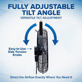 ILG8E18P - iLIVING 18 Inch Wall Mount Fan, 4550 CFM High Velocity Metal Fan with 3 Speeds, Sealed Motor & 360° Tilt, Heavy Duty Wall/Ceiling Mount Fan for Garage, Warehouse, Barn, Greenhouse, Workshop