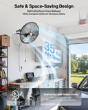 ILG8E20P - iLIVING 20 Inch Wall Mount Fan, 4750 CFM High Velocity Metal Fan with 3 Speeds, Sealed Motor & 360° Tilt, Heavy Duty Wall/Ceiling Mount Fan for Garage, Warehouse, Barn, Greenhouse, Workshop & Commercial Spaces