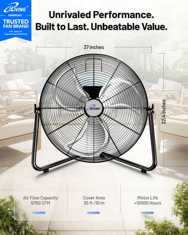 ILG8F20 - iLIVING 20 Inch Heavy Duty Floor & Wall Mount Fan - 5750