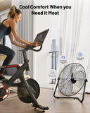 ILG8F20 - iLIVING 20 Inch Heavy Duty Floor & Wall Mount Fan - 5750 CFM High Velocity, 120-Watt, 3-Speed, Industrial Cooling for Garage, Workshop, Office, Home - UL Listed, Black