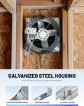 ILG8G14-12T - iLIVING Automatic Gable Mount Attic Ventilator Fan with Adjustable Thermostat, 2.85 Amps, 2339 CFM, Single-Speed