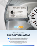 ILG8G14-12T - iLIVING Automatic Gable Mount Attic Ventilator Fan with Adjustable Thermostat, 2.85 Amps, 2339 CFM, Single-Speed