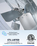 ILG8G14-12T - iLIVING Automatic Gable Mount Attic Ventilator Fan with Adjustable Thermostat, 2.85 Amps, 2339 CFM, Single-Speed
