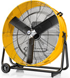 ILG8M36-90DC - iLiving 36 Inches 16000 CFM Heavy Duty High Velocity Barrel Floor Drum Fan with DC Brushless Motor, Stepless Speed Adjustment for Workshop, Garage, Commercial or Industrial Environment, UL Safety Listed