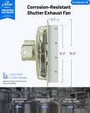 iLiving ILG8SF16S-CR 16-Inch Corrosion Resistance Shutter Exhaust Fan, Single Speed