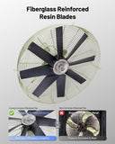 ILG8SF24S-CR - iLiving 24-Inch Corrosion Resistance Shutter Exhaust Fan, Single Speed