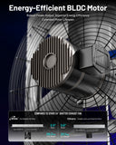 ILG8SF24V-DC - iLIVING 24" Smart Wall Mounted Shutter Exhaust Fan, 4244 CFM, 12-Speed, WiFi App Control Ventilation for Garages, Warehouse, Barn, Greenhouses, Auto Temperature Humidity Control, BLDC Motor, Hardwired
