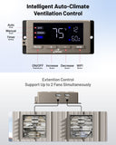 ILG8SF24V-DC - iLIVING 24" Smart Wall Mounted Shutter Exhaust Fan, 4244 CFM, 12-Speed, WiFi App Control Ventilation for Garages, Warehouse, Barn, Greenhouses, Auto Temperature Humidity Control, BLDC Motor, Hardwired