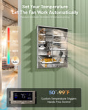 ILG8SF24V-DC - iLIVING 24" Smart Wall Mounted Shutter Exhaust Fan, 4244 CFM, 12-Speed, WiFi App Control Ventilation for Garages, Warehouse, Barn, Greenhouses, Auto Temperature Humidity Control, BLDC Motor, Hardwired