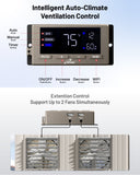 ILG8SF30V-DC - iLIVING 30" Smart Wall Mounted Shutter Exhaust Fan, 5088 CFM, 12-Speed, WiFi App Control Ventilation for Garages, Warehouse, Barn, Greenhouses, Auto Temperature Humidity Control, BLDC Motor, Hardwired