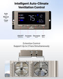 ILG8SF36V-DC - iLIVING 36" Smart Wall Mounted Shutter Exhaust Fan, 6128 CFM, 12-Speed, WiFi App Control Ventilation for Garages, Warehouse, Barn, Greenhouses, Auto Temperature Humidity Control, BLDC Motor, Hardwired