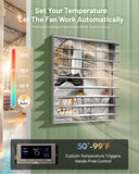 ILG8SF36V-DC - iLIVING 36" Smart Wall Mounted Shutter Exhaust Fan, 6128 CFM, 12-Speed, WiFi App Control Ventilation for Garages, Warehouse, Barn, Greenhouses, Auto Temperature Humidity Control, BLDC Motor, Hardwired