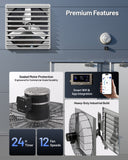 ILG8SF36V-DC - iLIVING 36" Smart Wall Mounted Shutter Exhaust Fan, 6128 CFM, 12-Speed, WiFi App Control Ventilation for Garages, Warehouse, Barn, Greenhouses, Auto Temperature Humidity Control, BLDC Motor, Hardwired