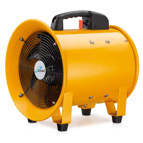 iLIVING - ILG8VF10 Utility High Velocity Blower, Fume Extractor, Portable Exhaust and Ventilator Fan, Air Ventilation with 1942 CFM, 3450 RPM (10 Inch)
