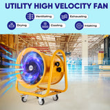 iLIVING - ILG8VF16 Utility High Velocity Blower, Fume Extractor, Portable Exhaust and Ventilator Fan, Air Ventilation with 4590 CFM, 3450 RPM (16 Inch)