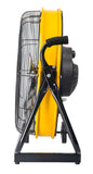 iLiving 24 Inch 3-Speed Orbital Internal Oscillating High Velocity Barrel Floor Fan for Office, Auto Shop, Garage, Workshop, Warehouse, 7800 CFM, Yellow