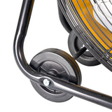 iLiving 24 Inch 3-Speed Orbital Internal Oscillating High Velocity Barrel Floor Fan for Office, Auto Shop, Garage, Workshop, Warehouse, 7800 CFM, Yellow