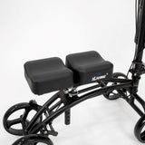ILG-611 - iLiving Mobility Steerable Deluxe Knee Walker/Scooter with Basket, Adjustable Pads and Tiller with Dual Braking, Matted Black