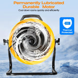 iLiving Low Noise Turbo Fan, 3-Speed, Portable Air Circulator for Shop, Office, Greenhouse, Home and Warehouse
