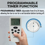 ILG8SF24VC - iLiving 24 Inch Smart Remote Shutter Exhaust Fan with Thermostat, Humidistat, Variable Speed, Timer, Wall Mounted, 24"