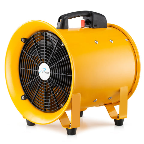 iLIVING - ILG8VF12 Utility High Velocity Blower, Fume Extractor, Portable Exhaust and Ventilator Fan, Air Ventilation with 2720 CFM, 3450 RPM (12 Inch)