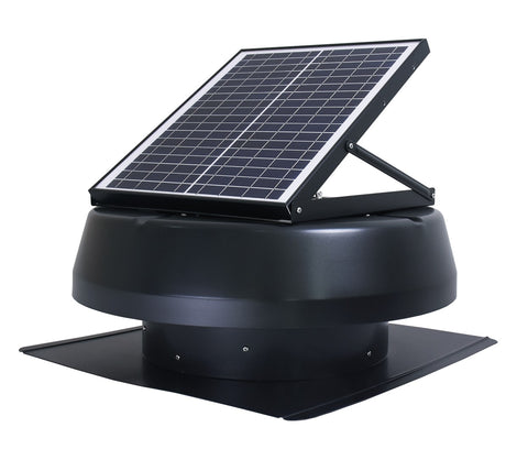 ILG8SF301 - iLIVING HYBRID Ready Smart Exhaust Solar Roof Attic Exhaust Fan, 14", Black, Round, 15-Year Warranty, Cools up to 2000 sq ft
