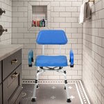 ILG-638 - iLIVING Swivel Pivoting Shower Chair for Bathtub and Shower with Padded Seat, Back and Arms, and Adjustable Height, FDA Approved