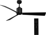 ILG8CF52B - iLIVING 52-Inch Quiet BLDC Indoor Ceiling Fan with Remote Control, 3 Blades 6 Speeds, 5650 CFM, Black/Wood Finish
