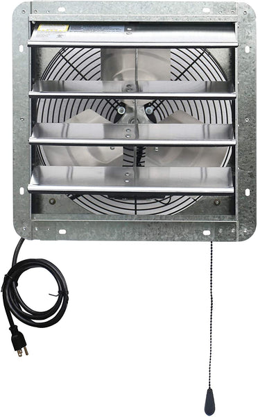 LiGuVCY 14" Shutter Exhaust Fan – Wall Mounted, 1950 RPM, 75W For Garage, Basement, Attic Ventilation - View #3