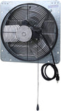 ILG8SF16V-T - iLiving 16 inch Shutter Exhaust Attic Garage Grow Fan, Ventilation fan with 3 Speed Thermostat 6 Foot Long 3 Plugs Cord