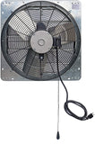 ILG8SF20V-T - iLiving 20 inch Shutter Exhaust Attic Garage Grow Fan, Ventilation fan with 2 Speed Thermostat 6 Foot Long 3 Plugs Cord