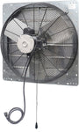 ILG8SF24V-T - iLiving 24 inch Shutter Exhaust Attic Garage Grow Fan, Ventilation fan with 2 Speed Thermostat 6 Foot Long 3 Plugs Cord