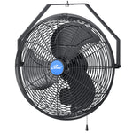 ILG8E14-15 - iLIVING 14" Wall Mounted Variable Speed Indoor/Outdoor Weatherproof Fan, Industrial grade for Patio, Greenhouse, Garage, Workshop, and Loading Dock, 2473 CFM, Black